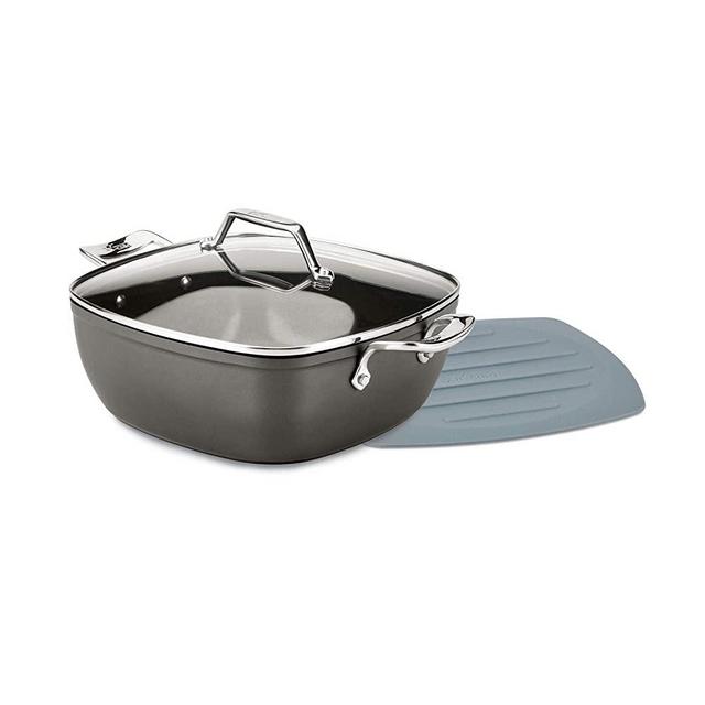 All-Clad Essentials Simmer & Stew Square Pan, 5 Qt, Grey