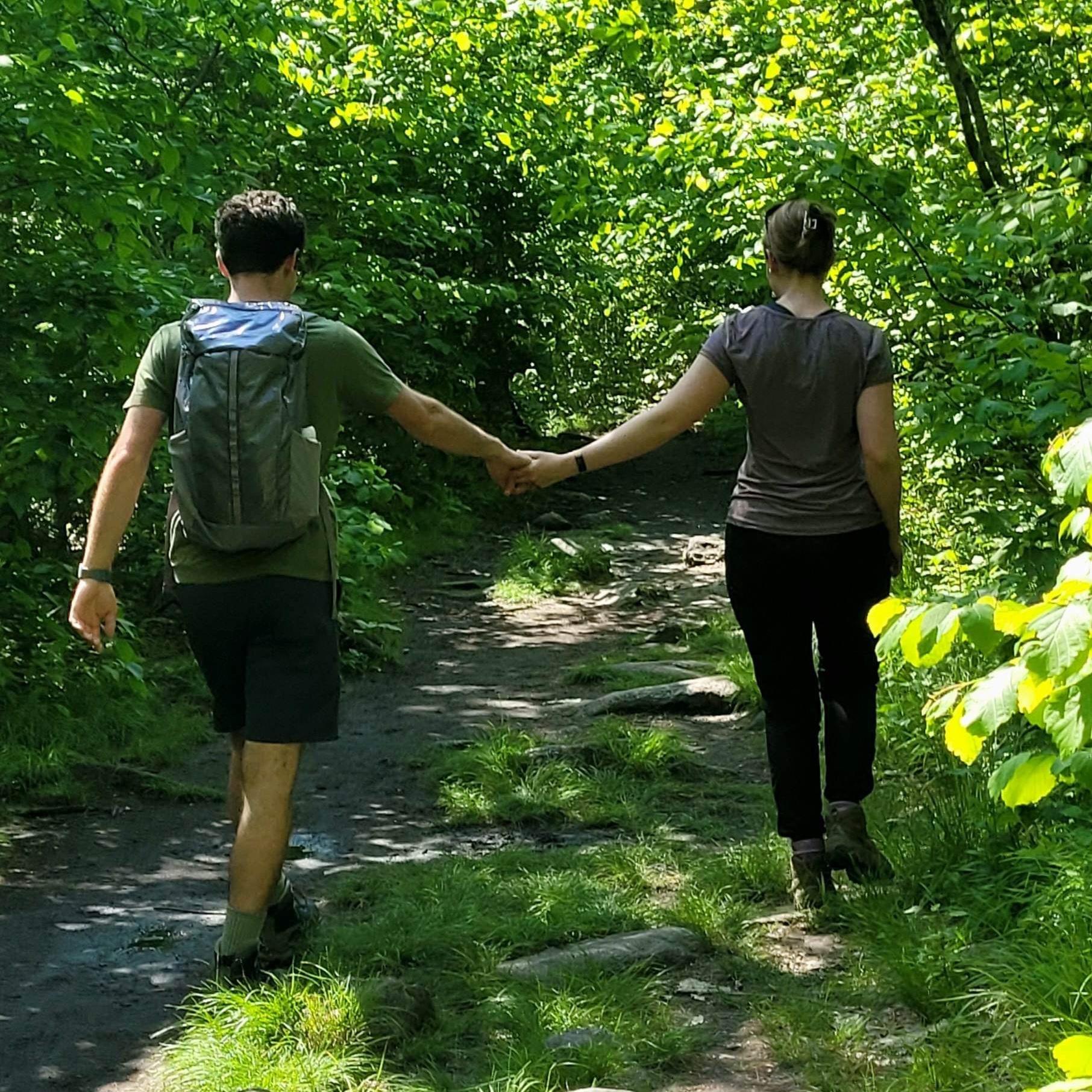 Hiking Purgatory chasm during Dane’s visit to MA
