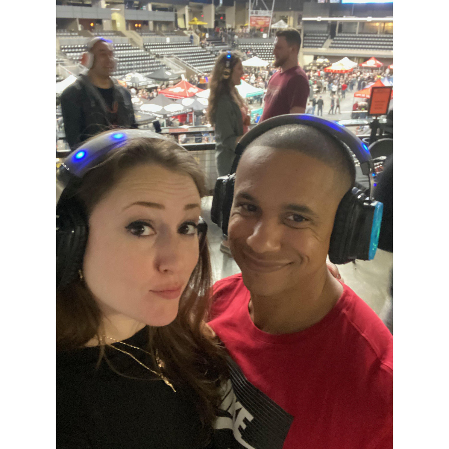 A silent disco at the Beer Fest in Omaha.