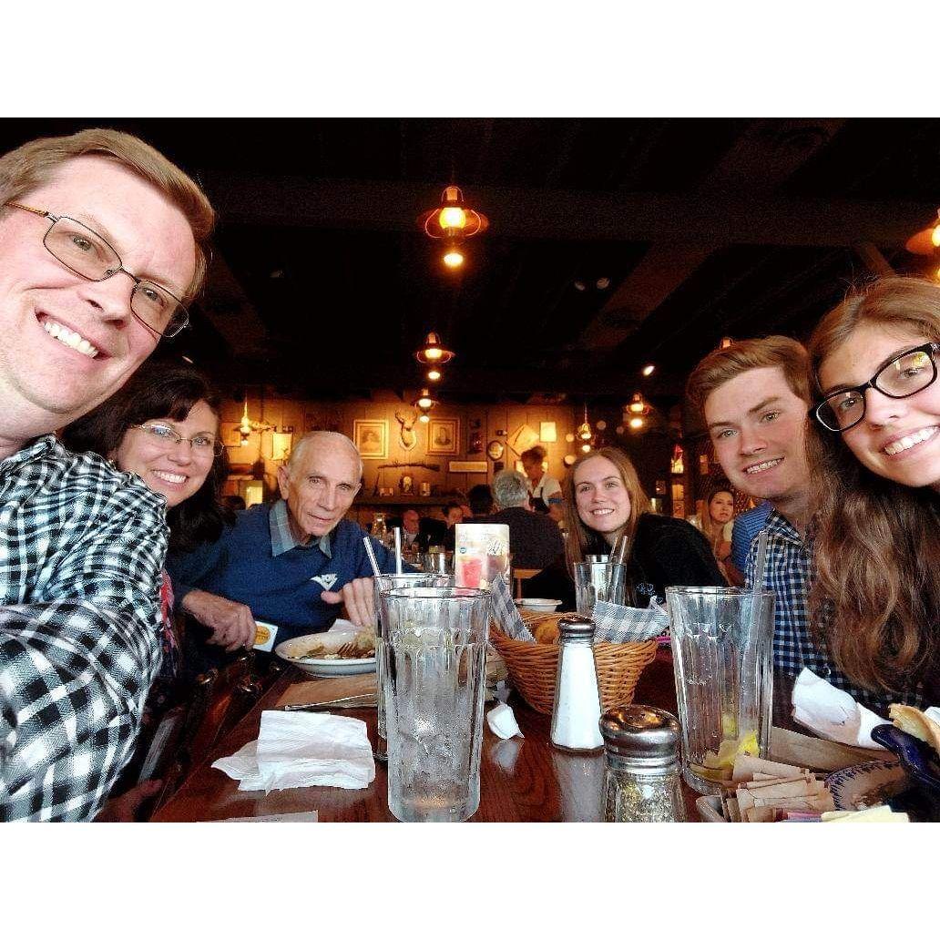 Cracker Barrel with the Carpenter clan!