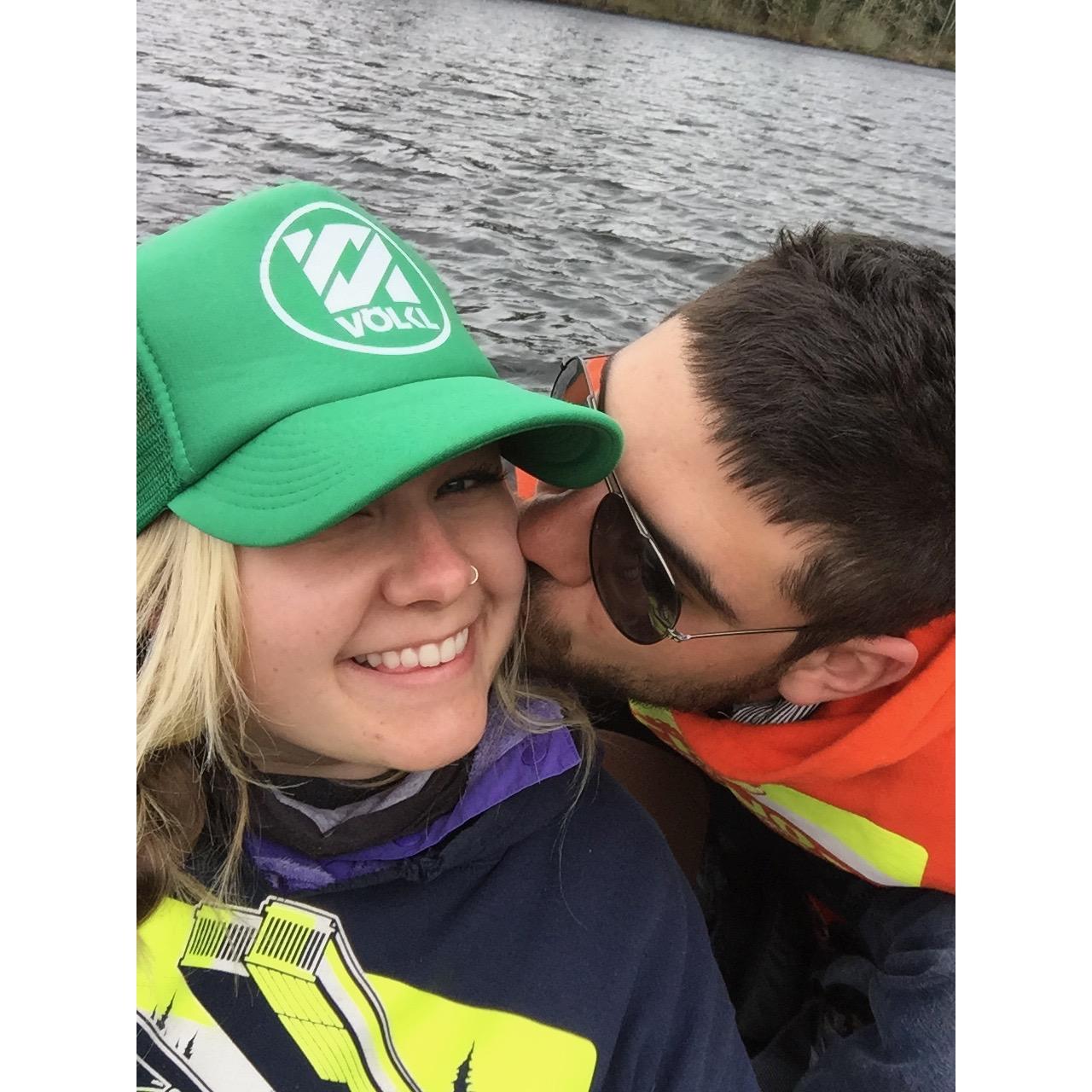 Fishing on Tarboo Lake with my love