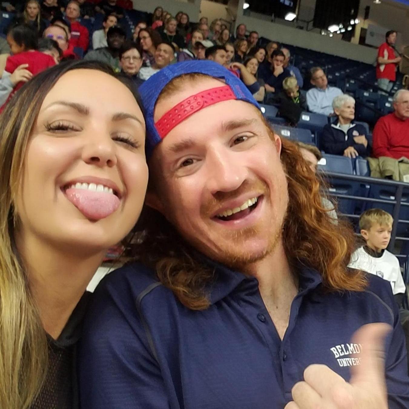 Jonathan invited me to sit courtside with him at a Belmont basketball game on Veteran's Day.