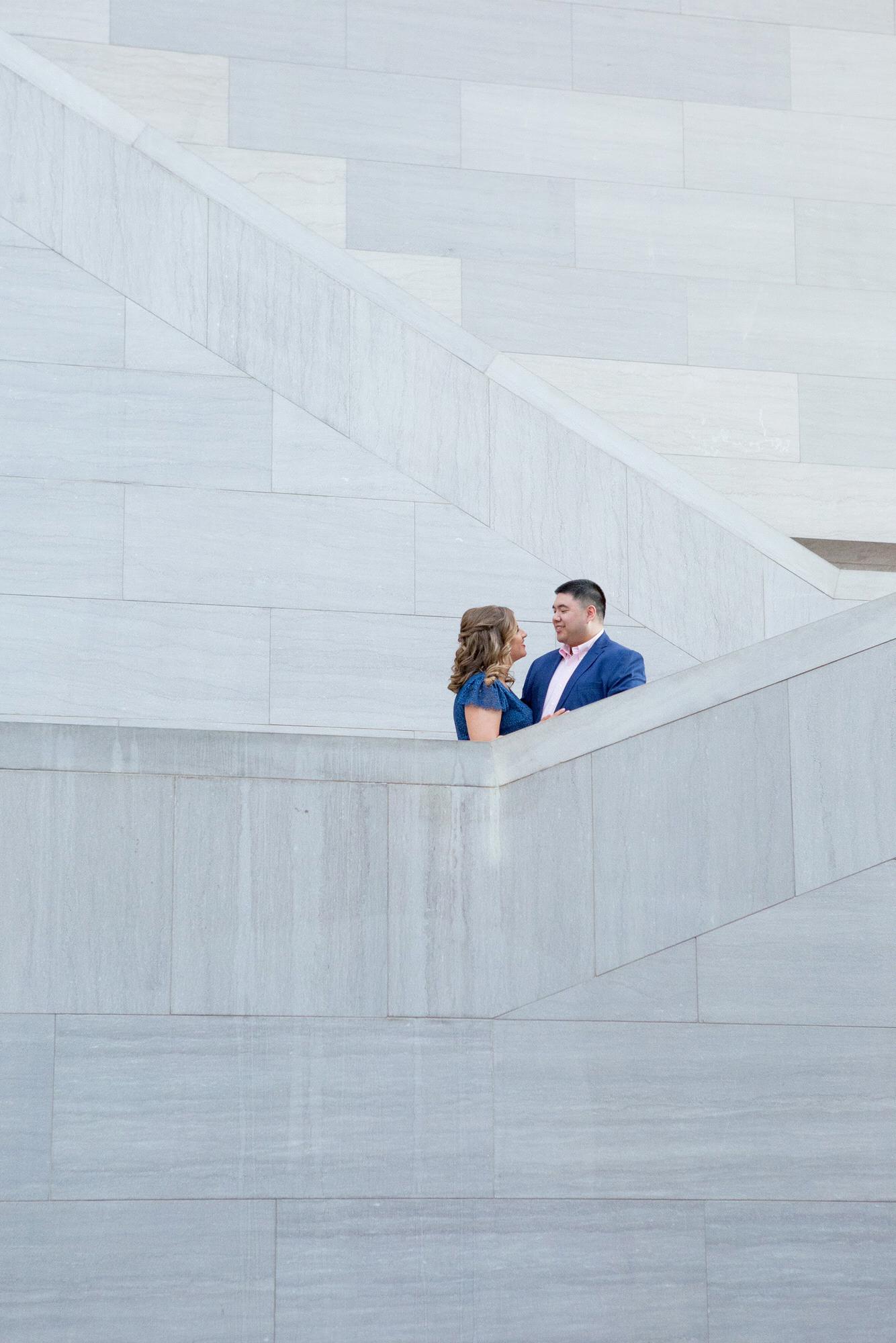 Engagement pictures at the National Gallery of Art, February 2020. (Kate Grace Photography)