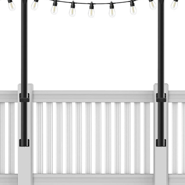 Beizelte String Light Poles for Outside 4FT,2 Pack Metal Light Poles for Outdoor String Lights,Outdoor String Light Poles,Yard Light Poles Bracket for Outdoor Deck,Fence,Wall