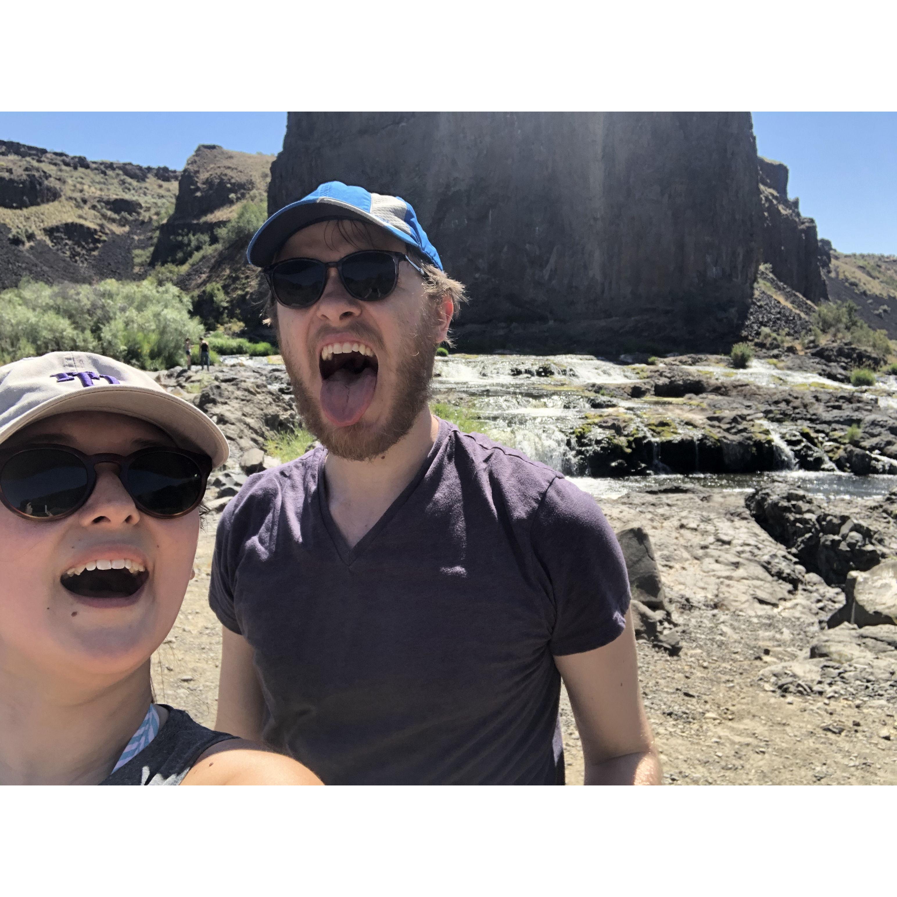 On a hike to the Pelouze Falls in Washington State