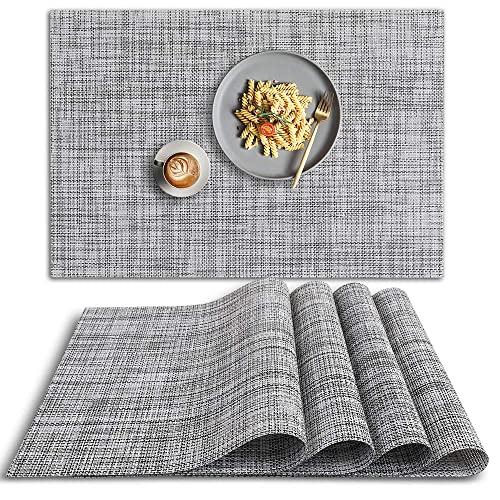 Silicone Heat Resistant Placemats  6pc Silicone Placemat, 15.7 x 11.