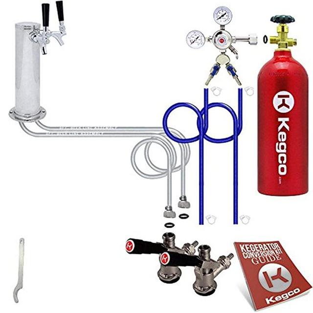 Kegco Dual Tap Tower Kegerator Conversion Kit, None