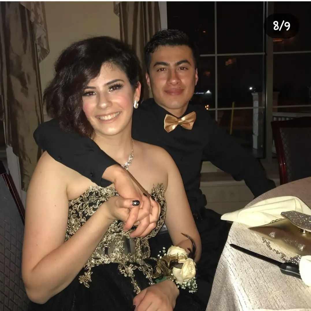 The bride's prom in 2018.