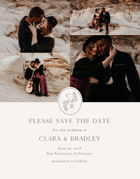 Creston Multiphoto | Dark Charcoal | Zola Save The Dates