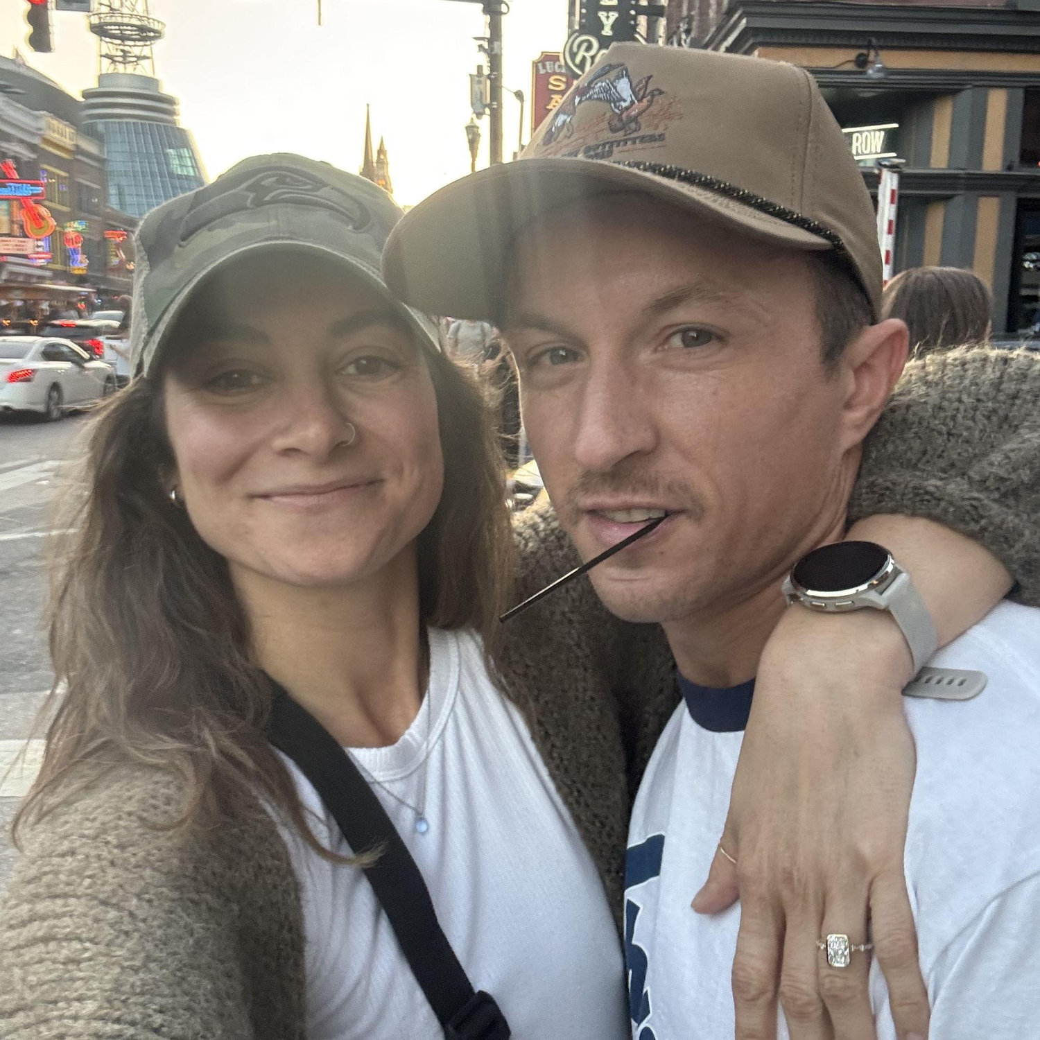 Broadway celebration after our engagement!!