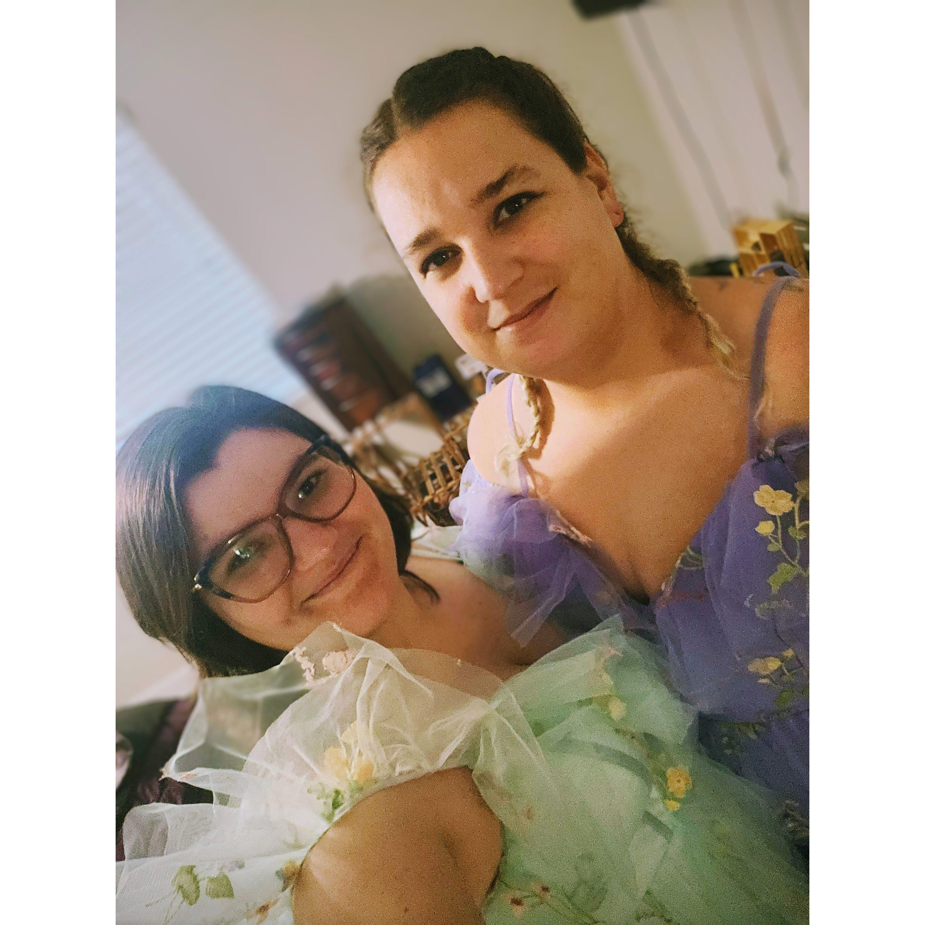 We are moments away from surprising everyone by announcing we are getting married a year before the big ceremony. yes they where all very shocked.