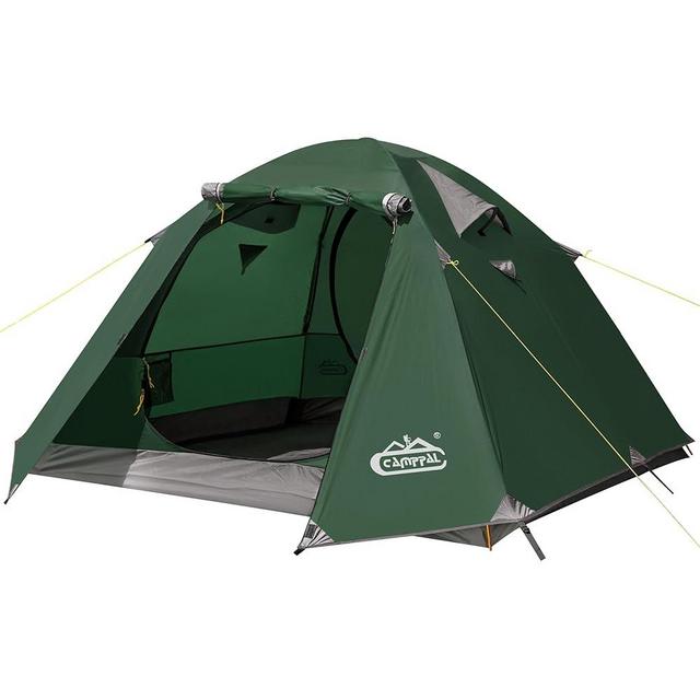 Camppal 2-3 Person Tent - Waterproof Windproof 4 Season Tent for Backpacking, Hiking, Hunting, Motorcycling & Biking