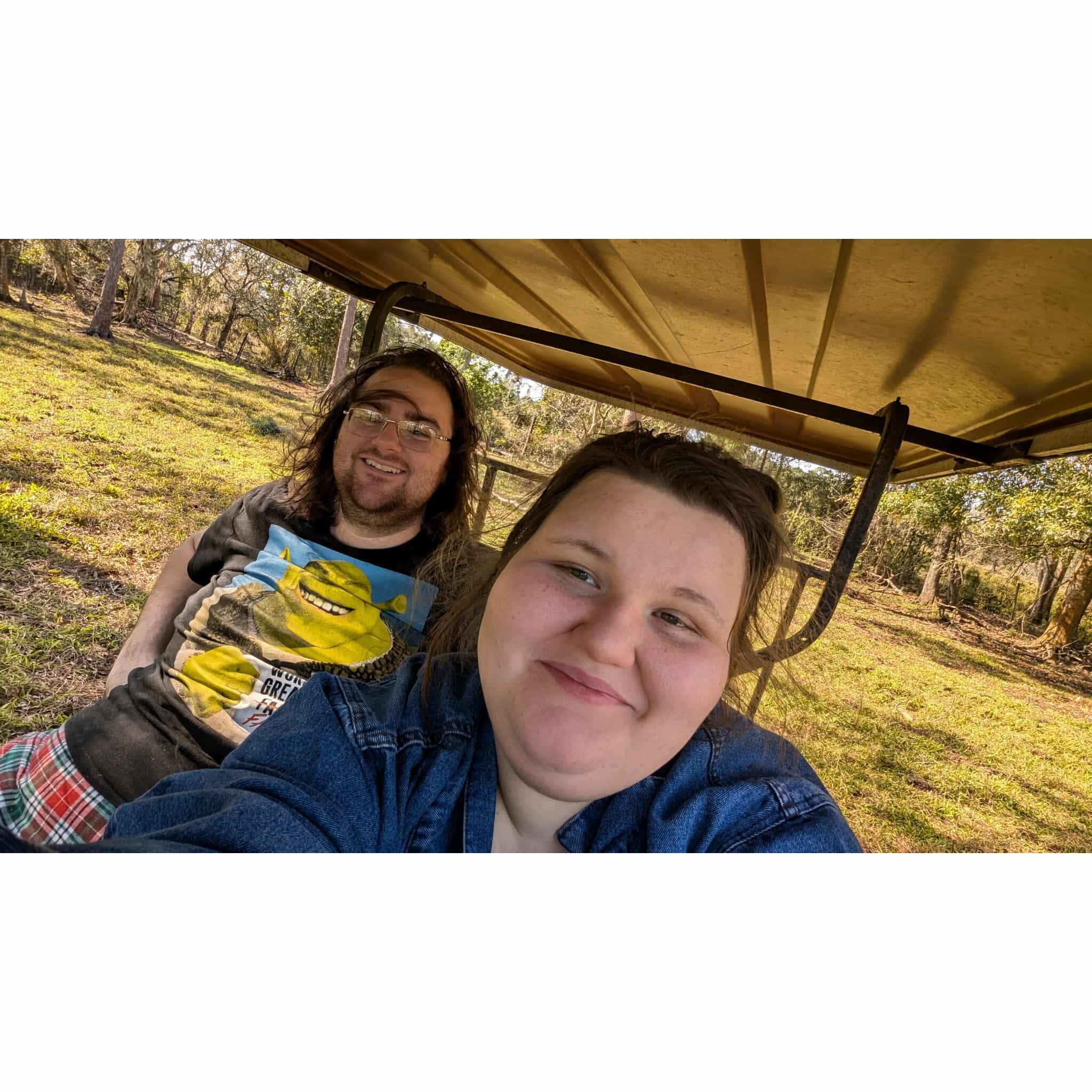 January 6, 2025 - Golf cart ride at our future venue(The Mingus residence)!