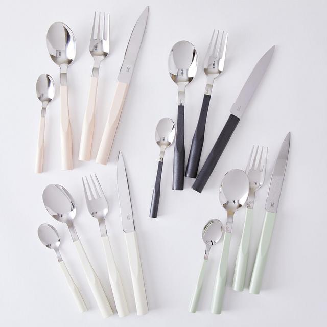 White color L'E by Starck French Color Handle Flatware (24-Piece Set)