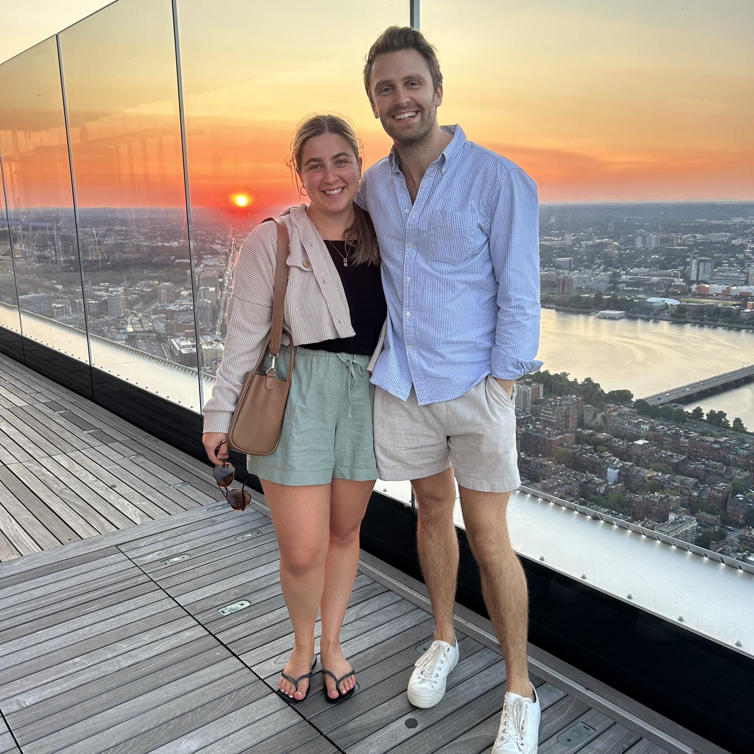 Sunset at The View at the top of the Prudential Center in Boston!