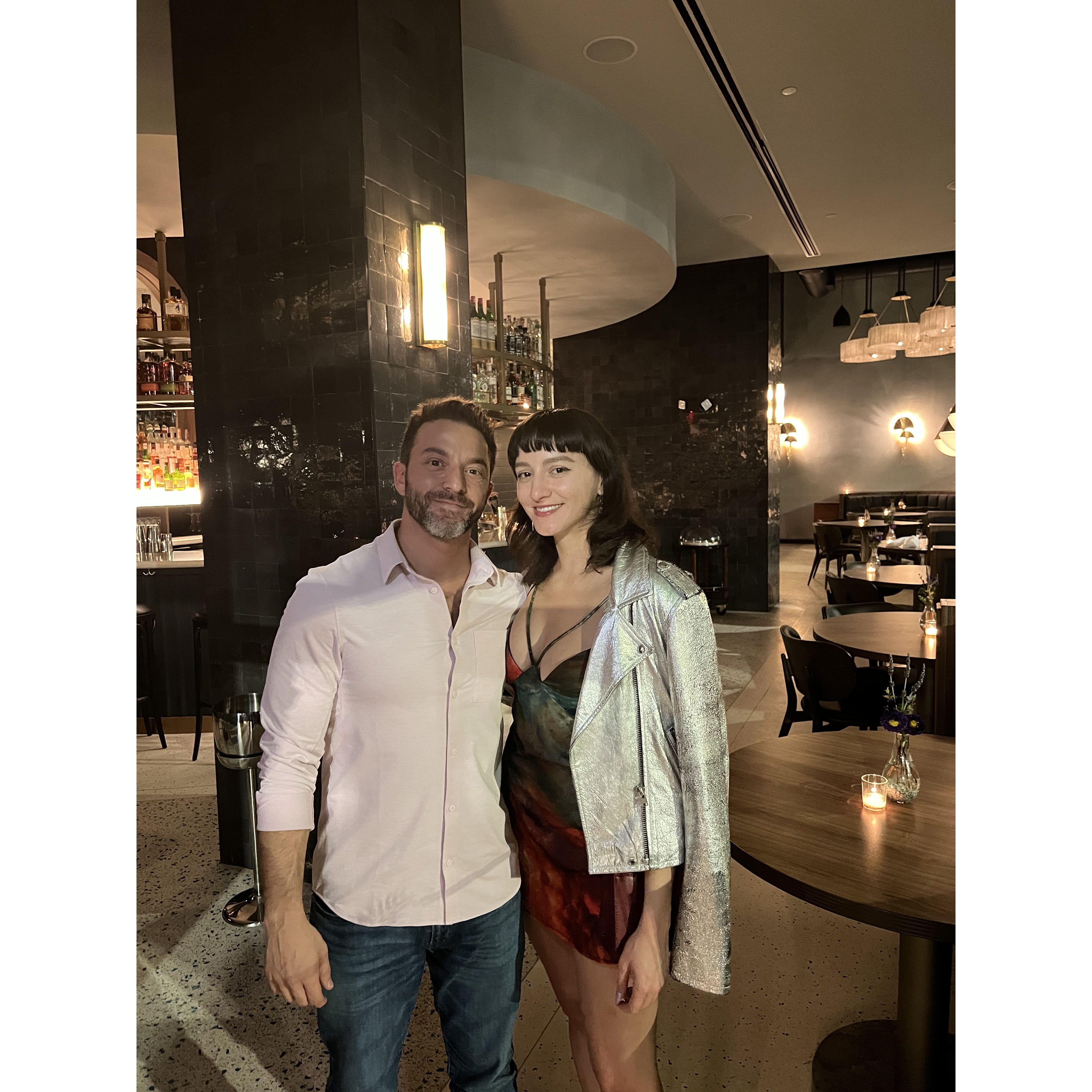 Celebrating the one year anniversary of the night we met.