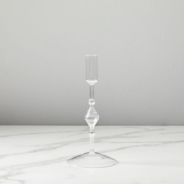 Paradiso Glass Taper Holder, Clear, Medium, Set of 4