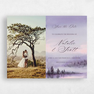 Lavender, Purple Wedding Save the Date - Colt Photo