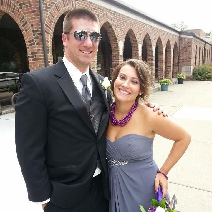 The first (and only) time we were in a wedding together! It was our friends Amber and Brandon Gariepy, who will both be in ours as well!