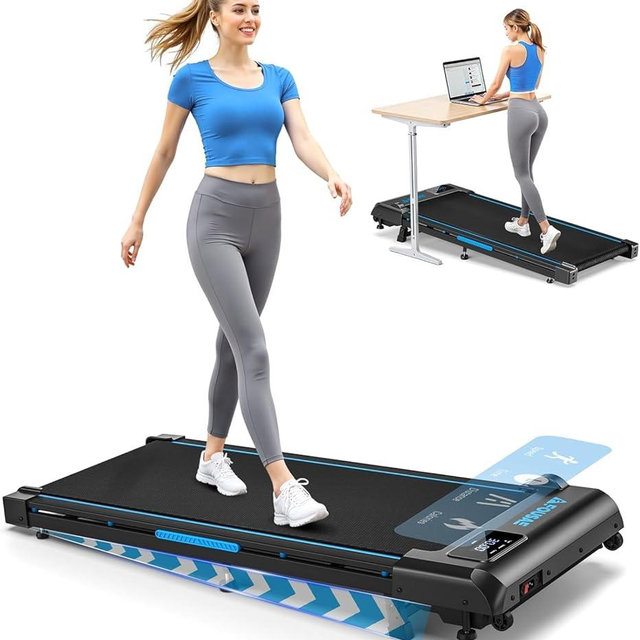 FOUSAE Walking Pad Treadmill, 6.2MPH Under Desk Walking Pad with 10% Incline, Treadmills for Home with Double Frame, 2.75HP Brushless Drive, 12 HIIT Programs, Remote Control, 350LBS Capacity