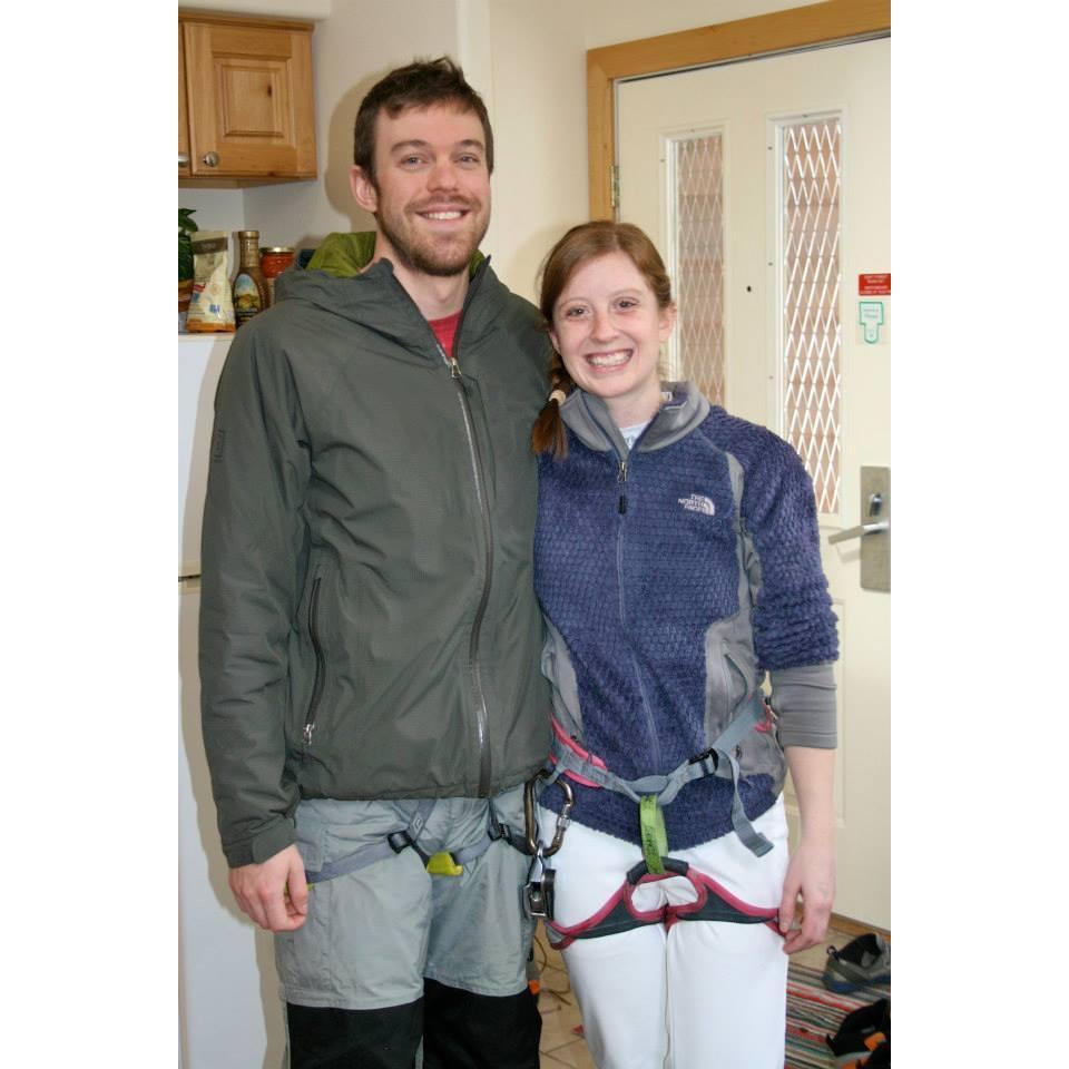Getting ready to go ice climbing!