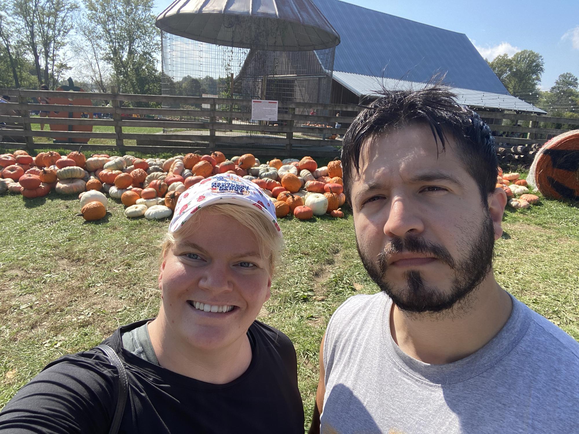 Cass loves pumpkins and Eric is the only man who will spend hours helping her get all the pumpkins.