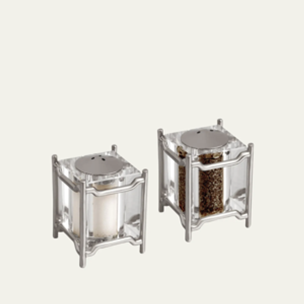 L'Objet - Han Platinum Salt & Pepper Shakers, Set of 2