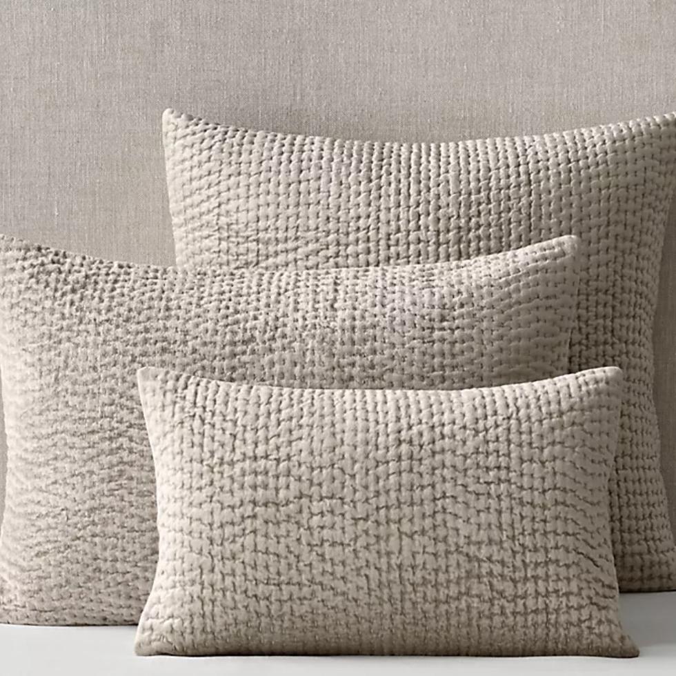 Velvet Pick Stitch King Sham