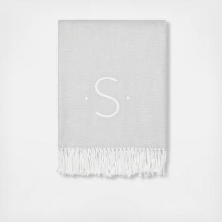 Monogrammed Silver Pezzo Throw