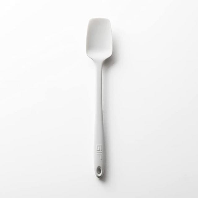 GIR: Get It Right Premium Seamless Spoonula - Non-Stick Heat Resistant Silicone Scraper Spatula - Perfect for Mixing, Serving, Scraping, Stirring, and More - Skinny - 11 IN, Studio White