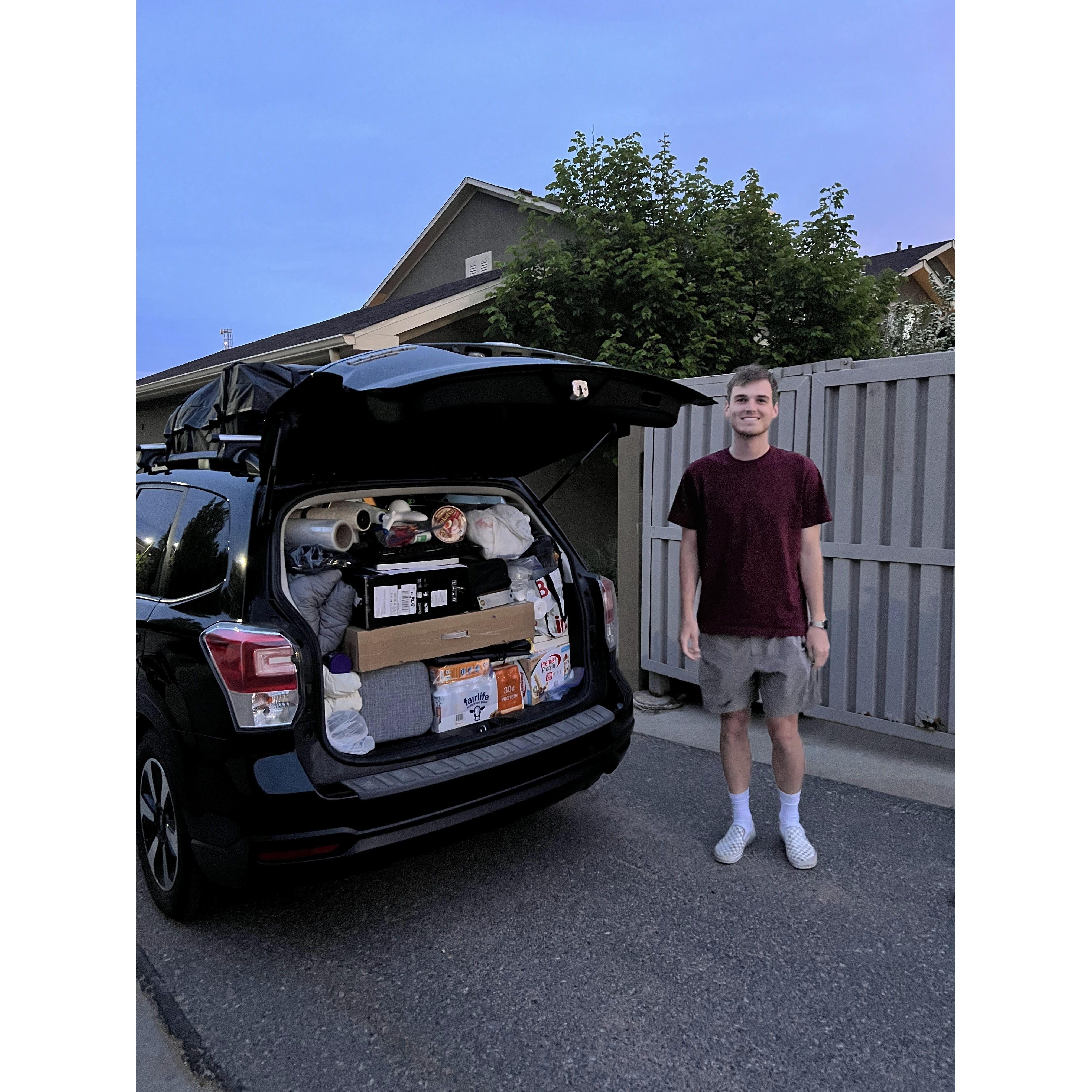 Packing up our entire lives for a 3 day roadtrip across the country (CO -> PA)