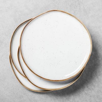 4pk Reactive Glaze Stoneware Dinner Plate Light Sour Cream - Hearth & Hand™ with Magnolia