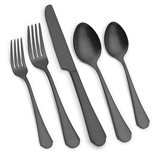 Vanys Matte Black Silverware Flatware Cutlery Set Stainless Steel