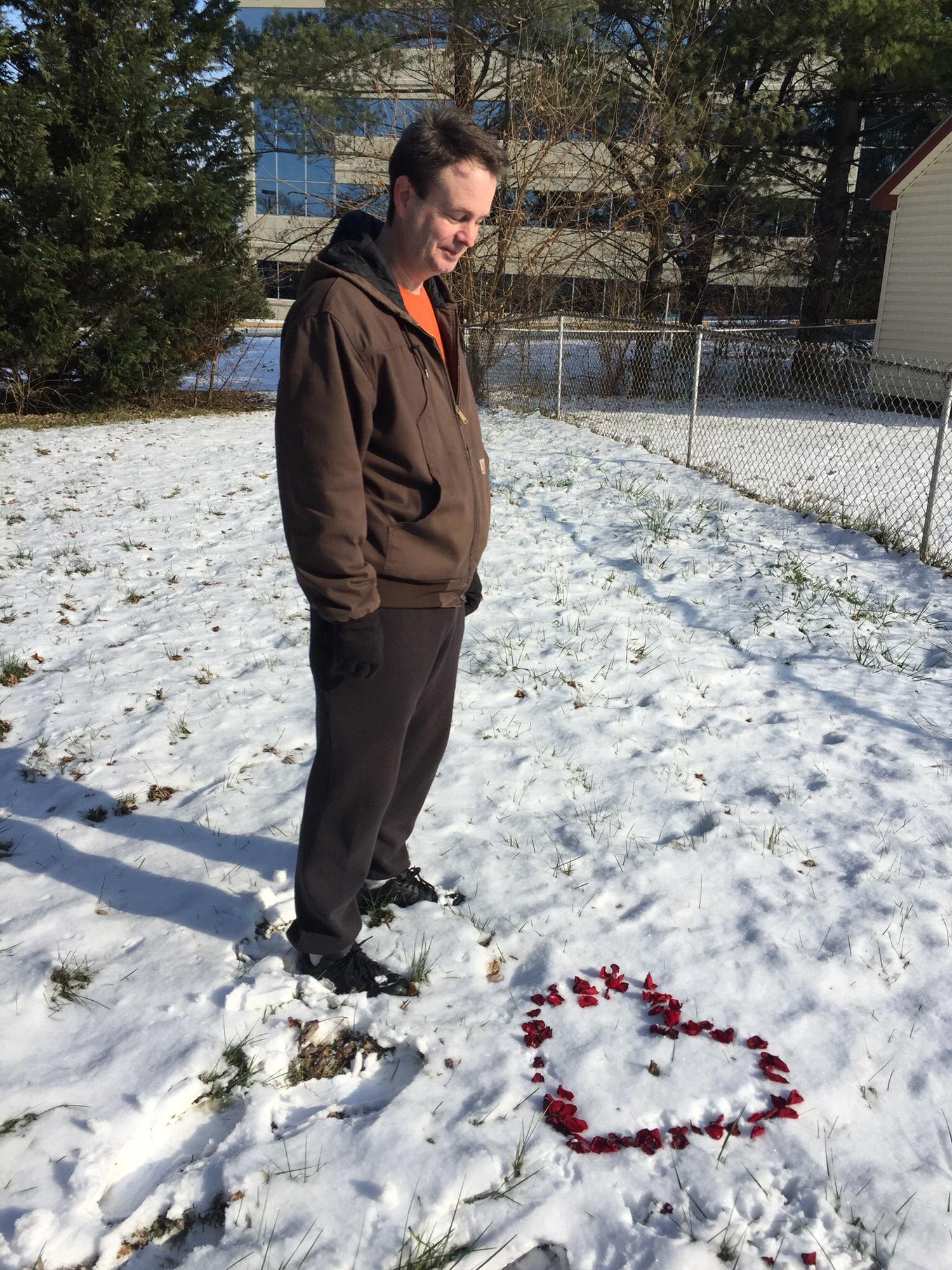 A Surprise For Him- Petals from His Roses