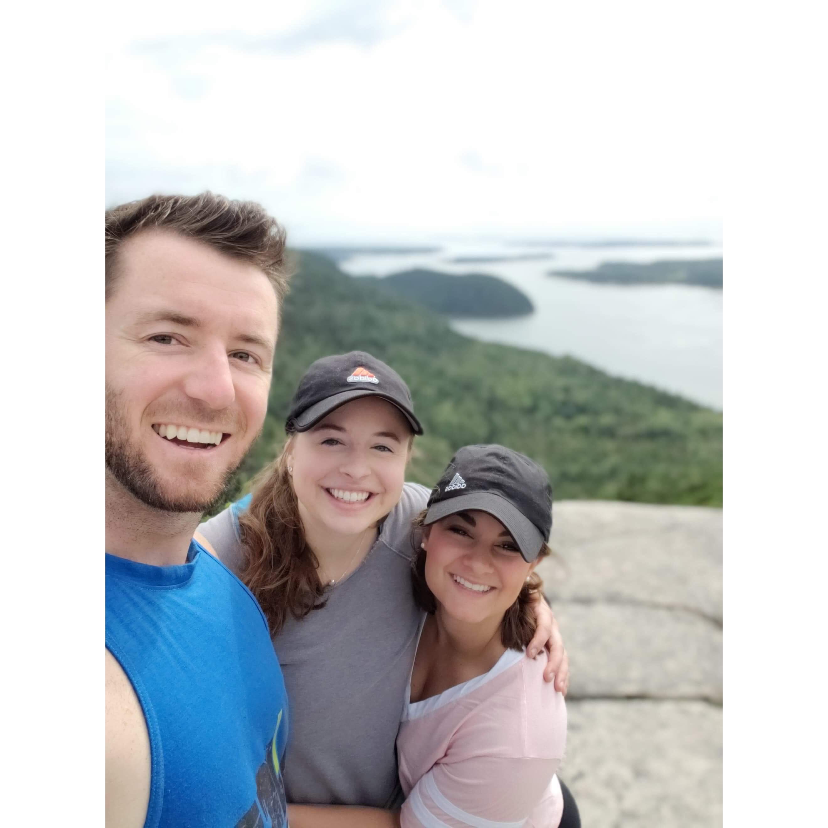 A hike in Acadia National Park with our friend (and one of Marissa's bridesmaids), Eliza!