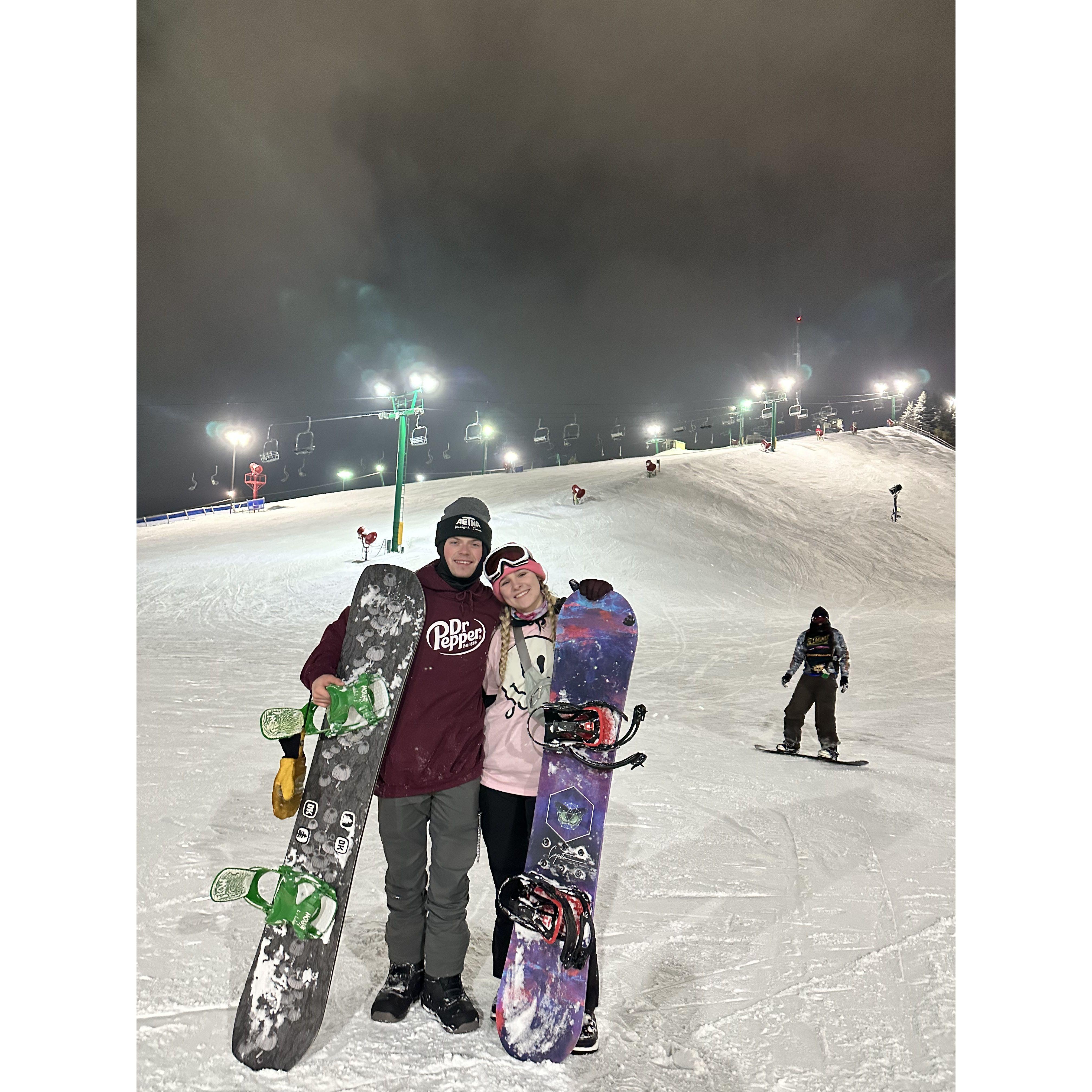 We share the love of snowboarding