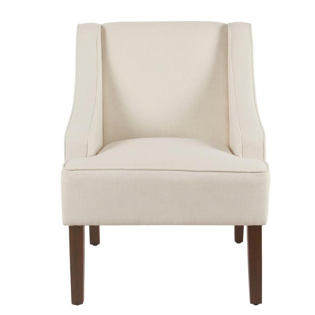 Classic Swoop Arm Accent Chair Cream - Homepop