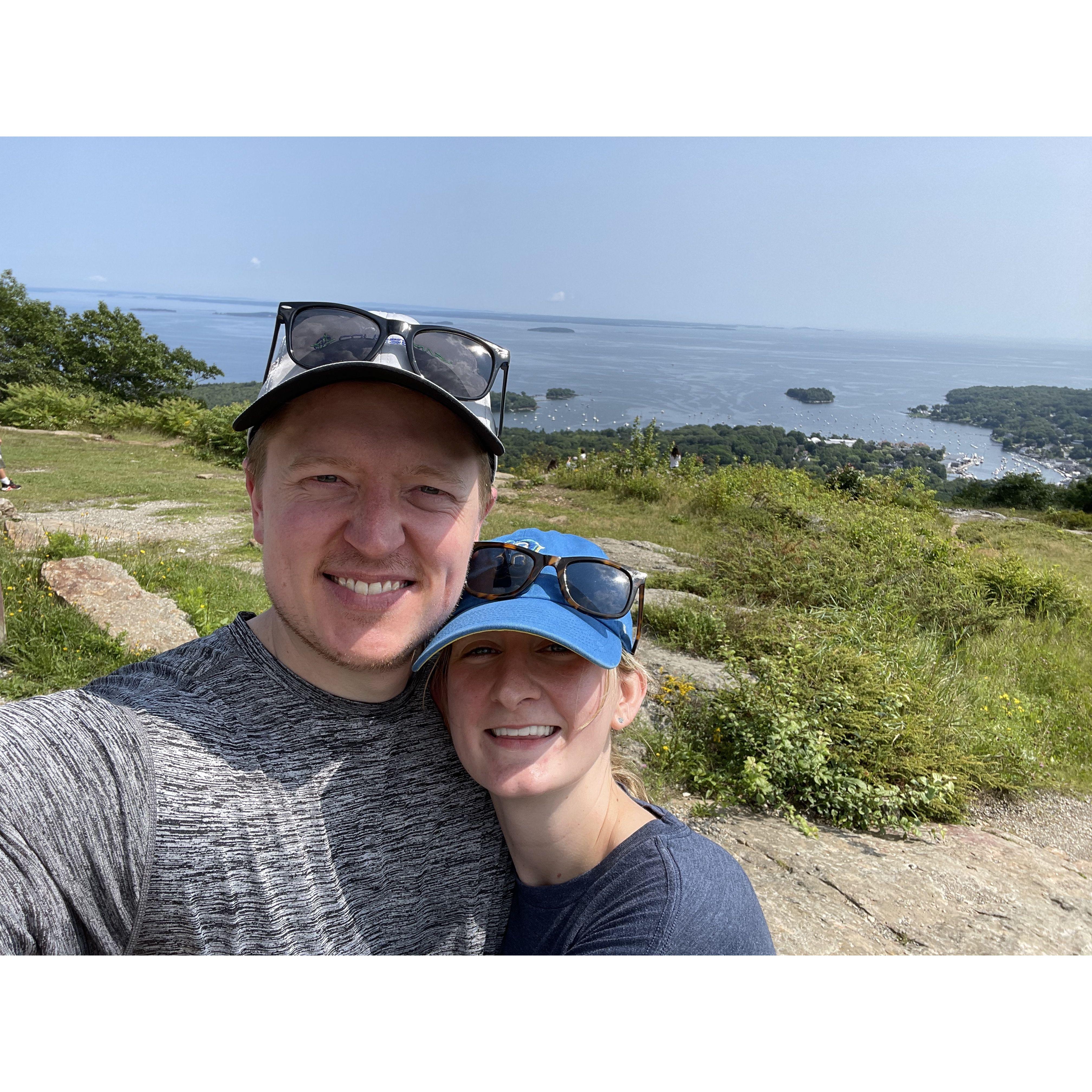 At our favorite "hiking" spot in Rockport!