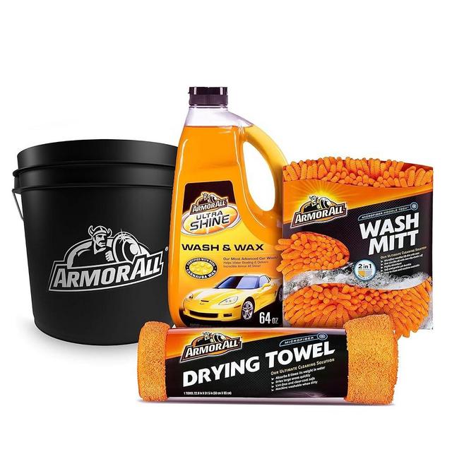 Armor All 3.5 Gallon Bucket Car Wash Kit, 4 Pieces