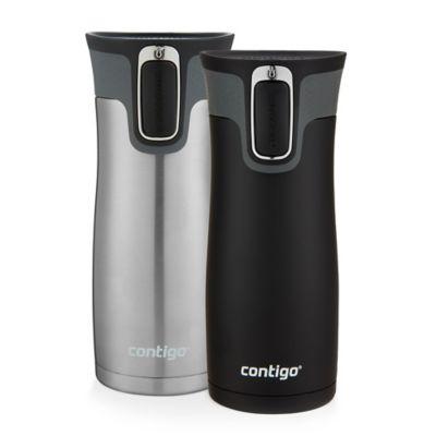 Contigo® AUTOSEAL® 16 oz. West Loop Travel Mugs in Black/Stainless Steel (Set of 2)