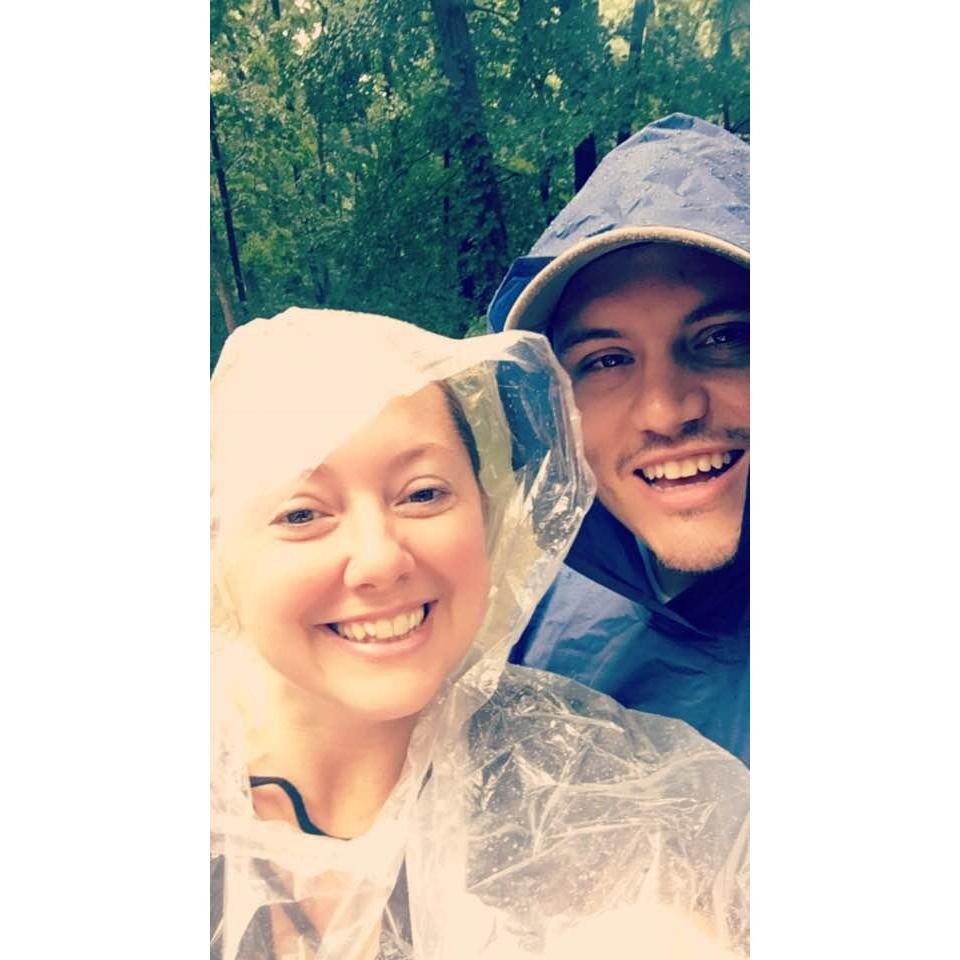 Tent camping, we got stuck in the middle of a really bad storm.