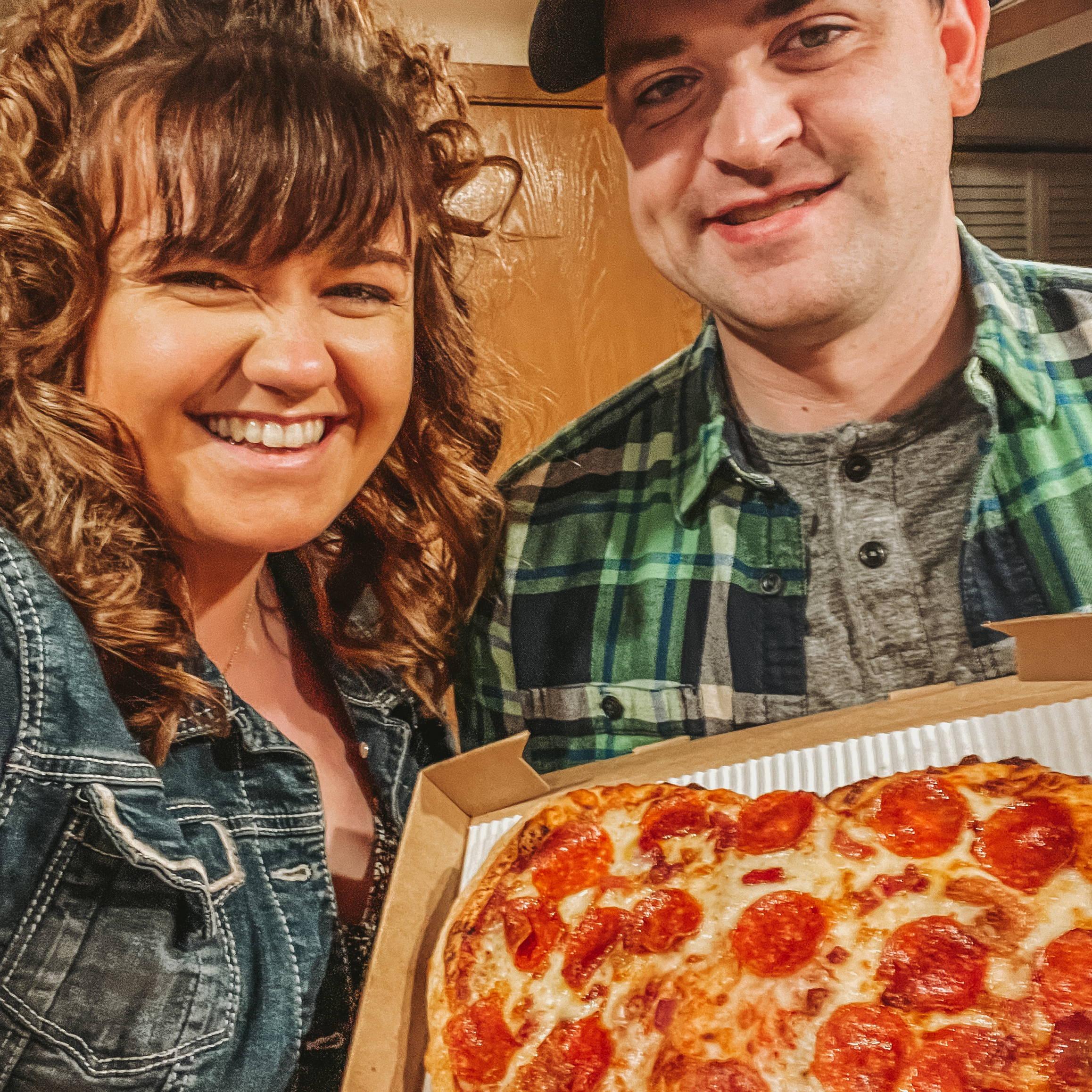 All I wanted for Valentine's Day was a heart-shaped pizza and I sure got it!