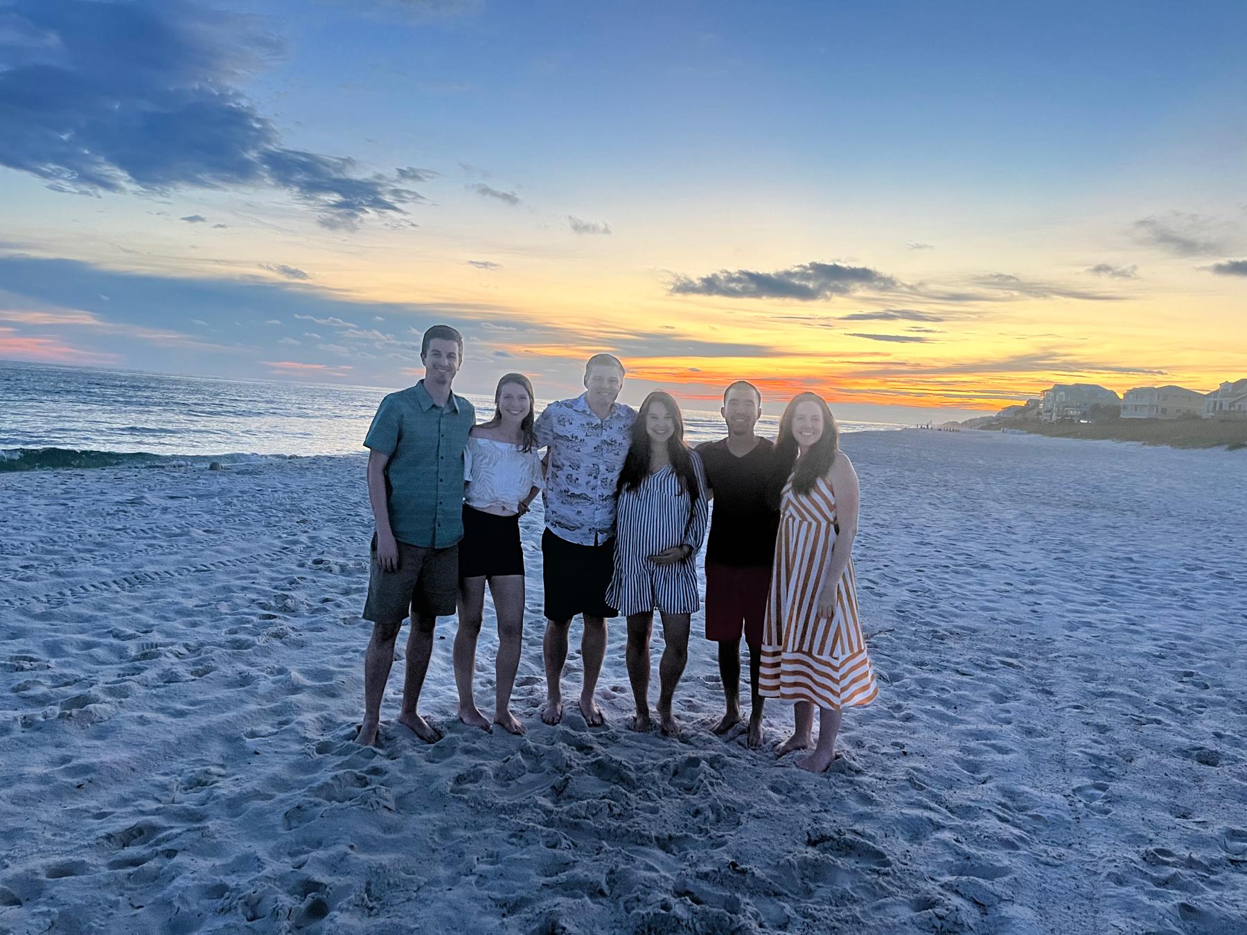 Group photo from our Rosemary Beach, FL vacation with family and friends.