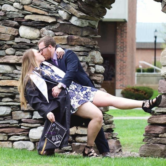 We both graduated from the same college. They say 70% of the people who go to St Mikes marry someone from St Mike. Guess we are now a part of those statistics!
