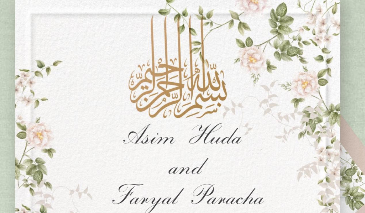 The Wedding Website of Faryal Paracha and Asim Huda