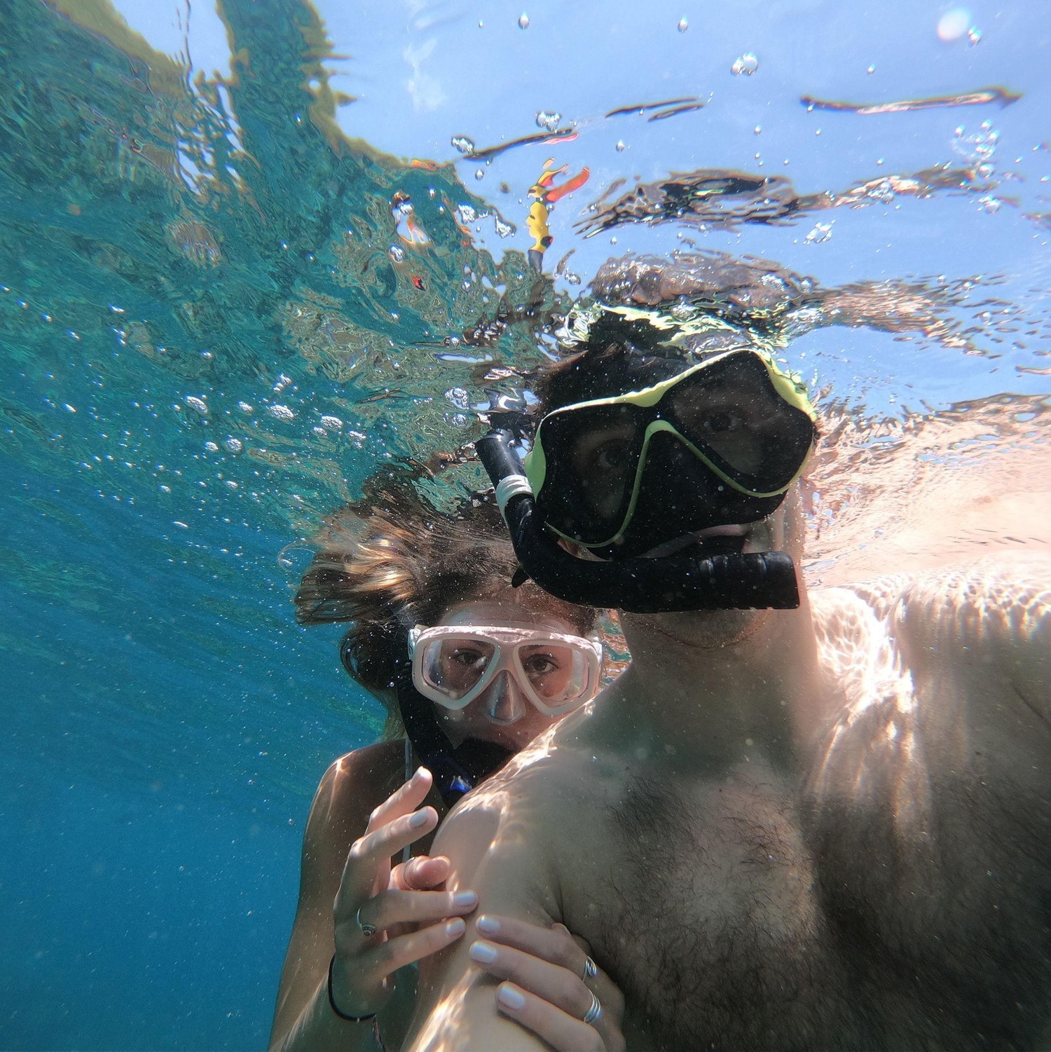 Snorkeling in Bali - our first of many aquatic adventures together