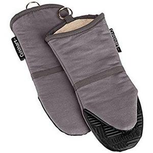 Cuisinart Oven Mitt with Non-Slip Silicone Grip, Heat Resistant to 500° F, Grey, 2-Pack