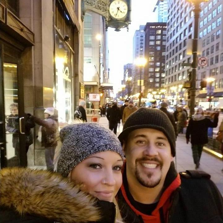 Christmas in downtown Chicago.