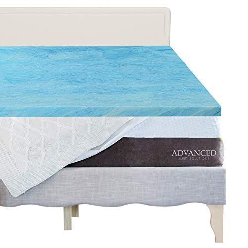 Advanced Sleep Solutions Memory Foam Mattress Topper Queen Size, Super Soft 2 Inch Thick, Queen Mattress Topper Adds Comfort to Existing Mattress, Made in The USA - 3 Year Warranty