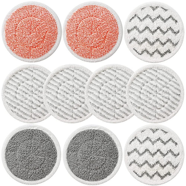 10 Pack Upgraded S7001 Pads Replacement Steam Mop Pads for Shark S7001,S7201,S7000,S7000AMZ,S7001TGT Series Steam Mop Pads,Steam & Scrub All-in-One Scrubbing Mop Pads, Compare Part Model #: XKITP7000